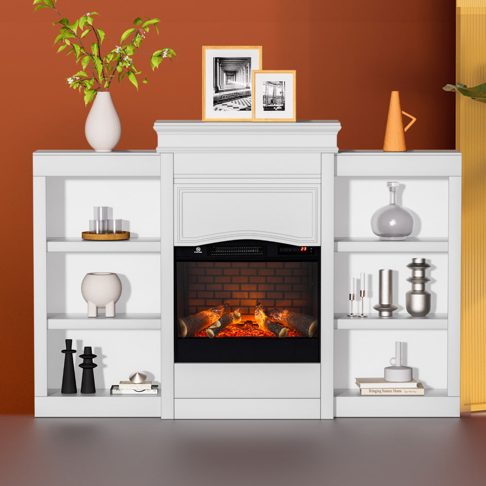Devanti 2000W Electric Fireplace Heater White